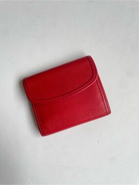 Vintage Coach #4833 Red Leather Mini Wallet, USA Made, 70s/80s Rare HTF